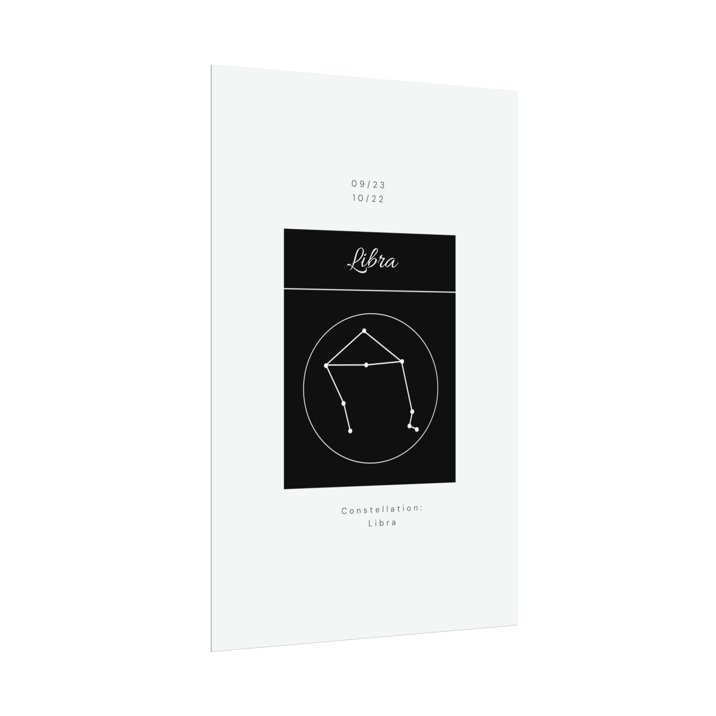 Libra Star Constellation Zodiac Poster