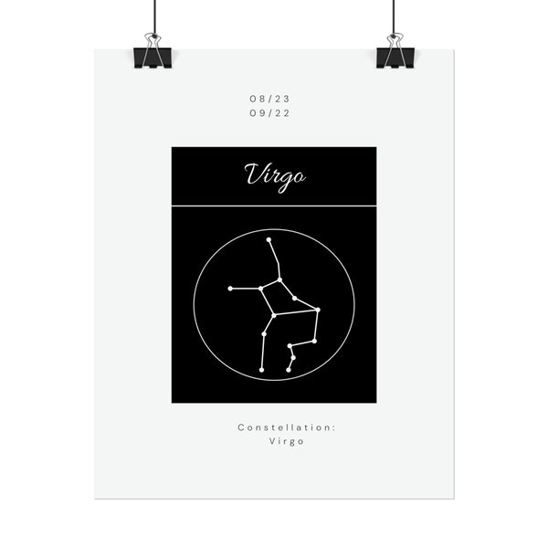 Zodiac Poster/ Virgo Star Constellation