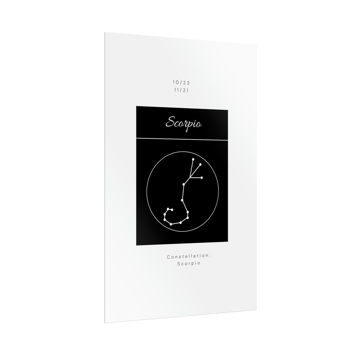 Scorpio Star Constellation Zodiac Poster