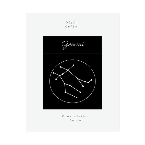 Gemini Star Constellation Zodiac Poster