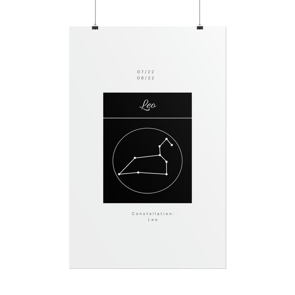 Leo Star Constellation Zodiac Poster