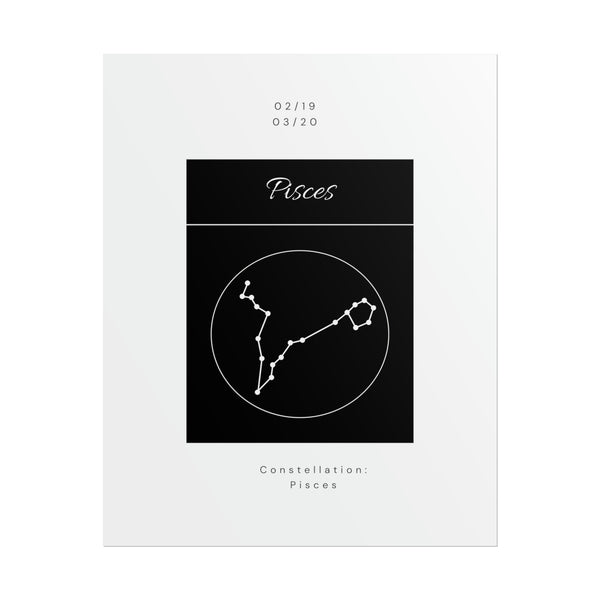 Pisces Star Constellation Zodiac Poster