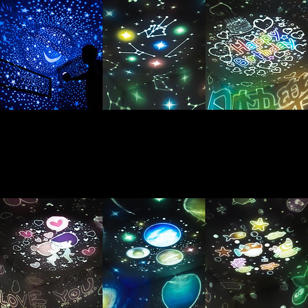 Stellar Custom LED Rotating Star Projection Lamp - Night Light