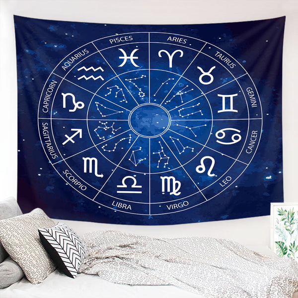 Zodiac Tapestry, Astrology Tapestry, Aesthetic Vintage Tapestry,