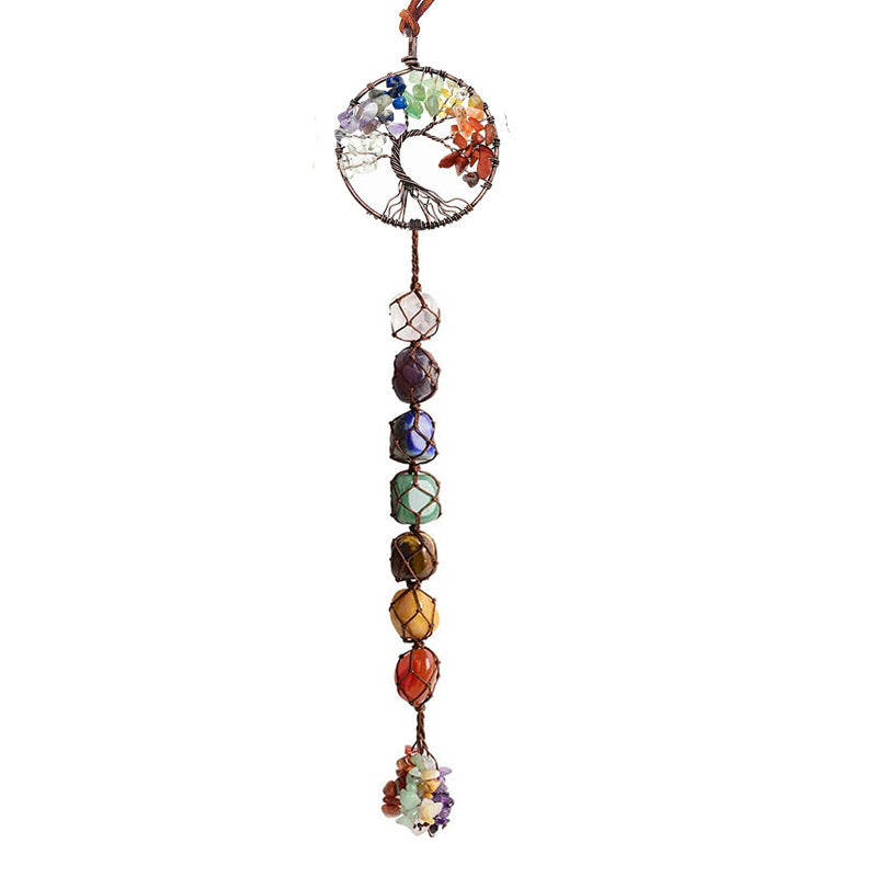 7-Color Crystal Tree of Life Pendant