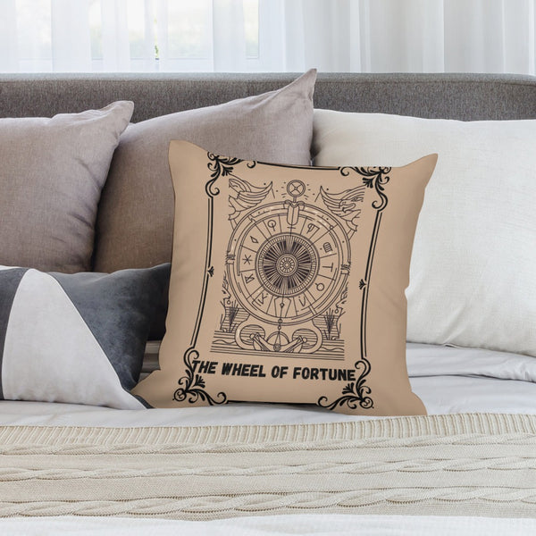 Celestial Plush Throw Pillow Case - THE WHEEL OF FORTUNE