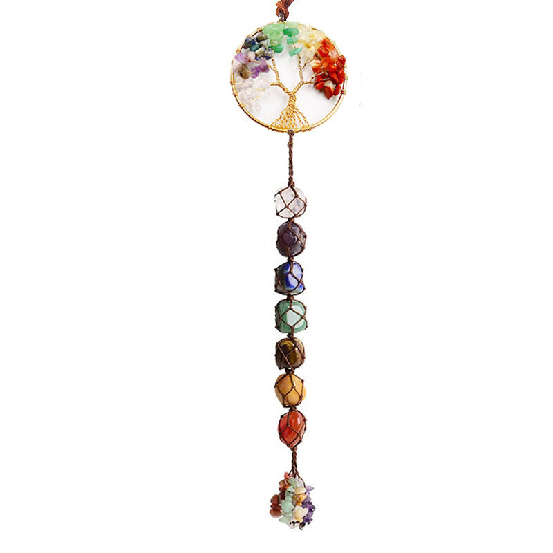 7-Color Crystal Tree of Life Pendant