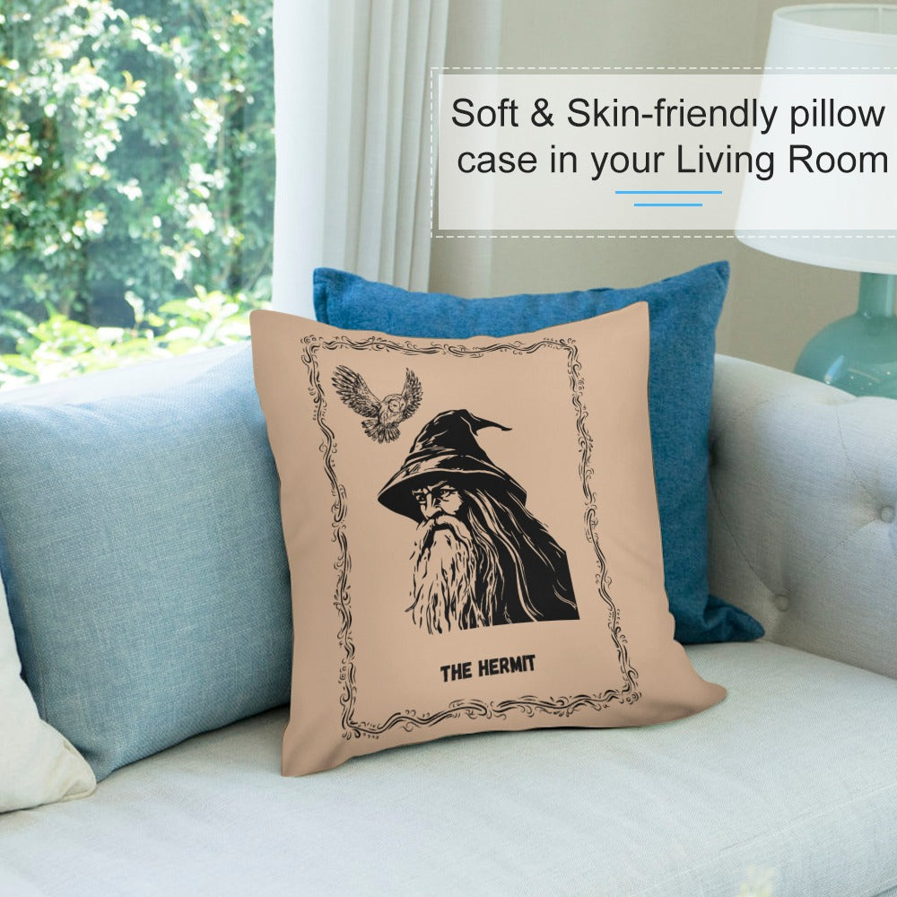 Celestial Plush Throw Pillow Case - THE HERMIT