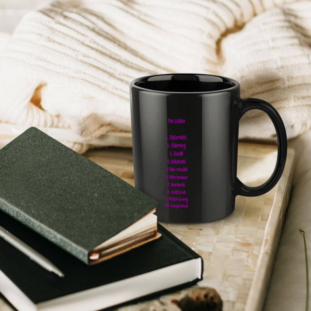 Zodiac Coffee Mug: Libra Edition- Black