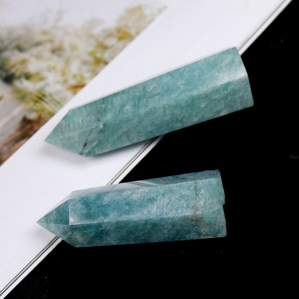 Blue Calcite Energy Pillar Decor