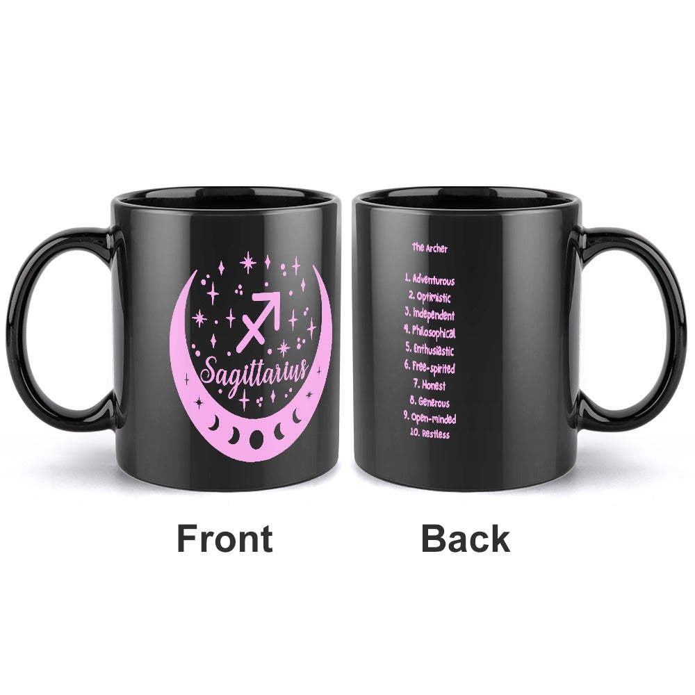 Zodiac Coffee Mug: Sagittarius Edition (Black Edition)