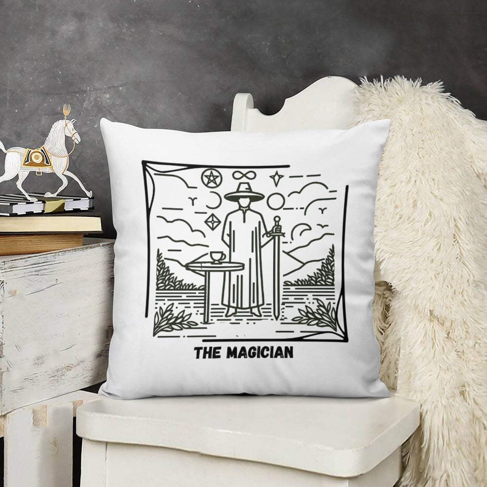 Celestial Plush Throw Pillow Case -  THE MAGICIAN