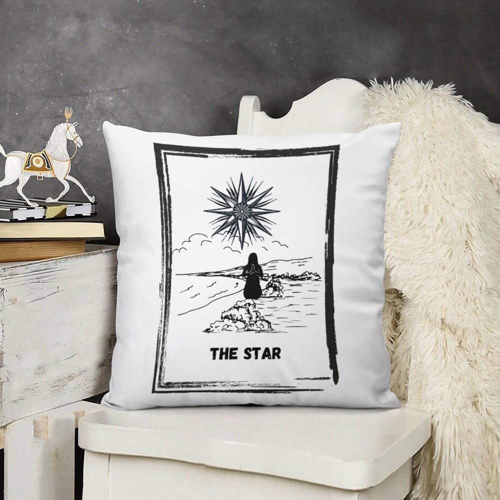 Celestial Plush Throw Pillow Case - THE STAR