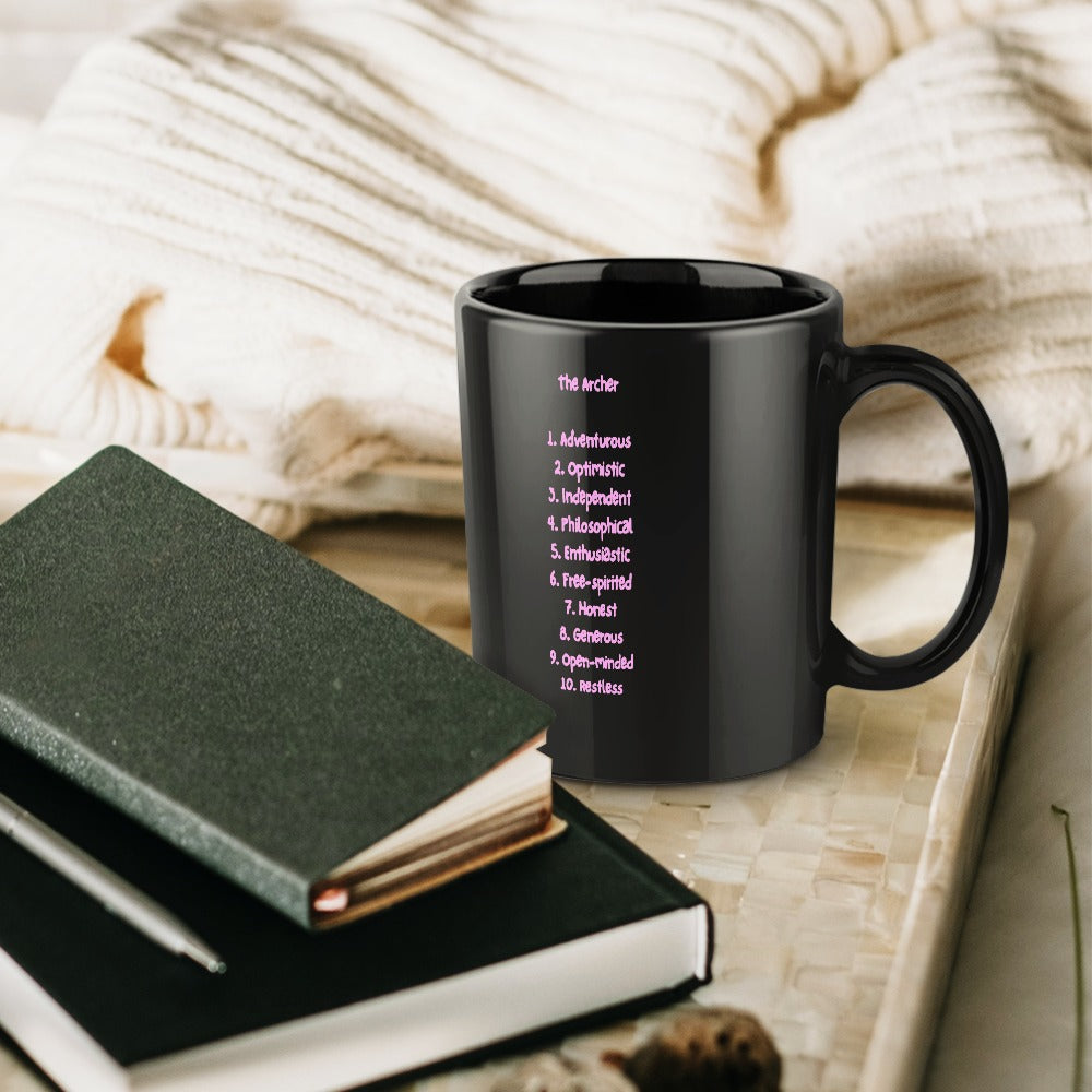 Zodiac Coffee Mug: Sagittarius Edition (Black Edition)