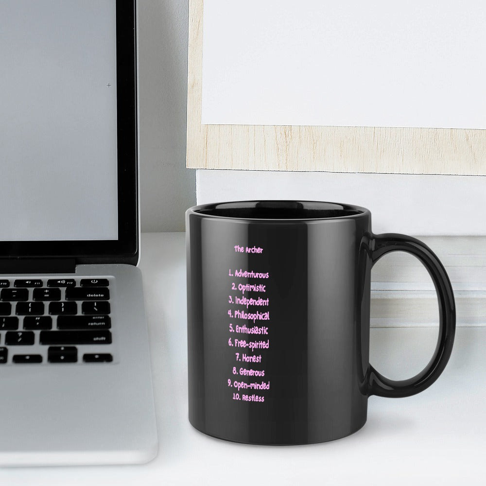 Zodiac Coffee Mug: Sagittarius Edition (Black Edition)