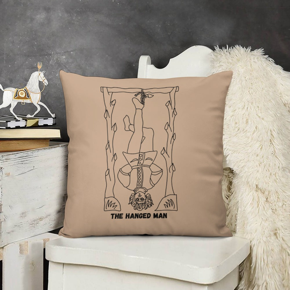 Celestial Plush Throw Pillow Case- THE HANGED MAN