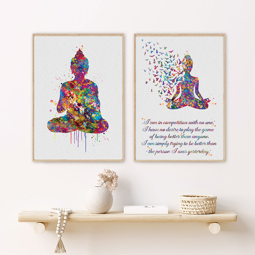 Zen Serenity Buddha Canvas - Abstract Meditation Wall Art