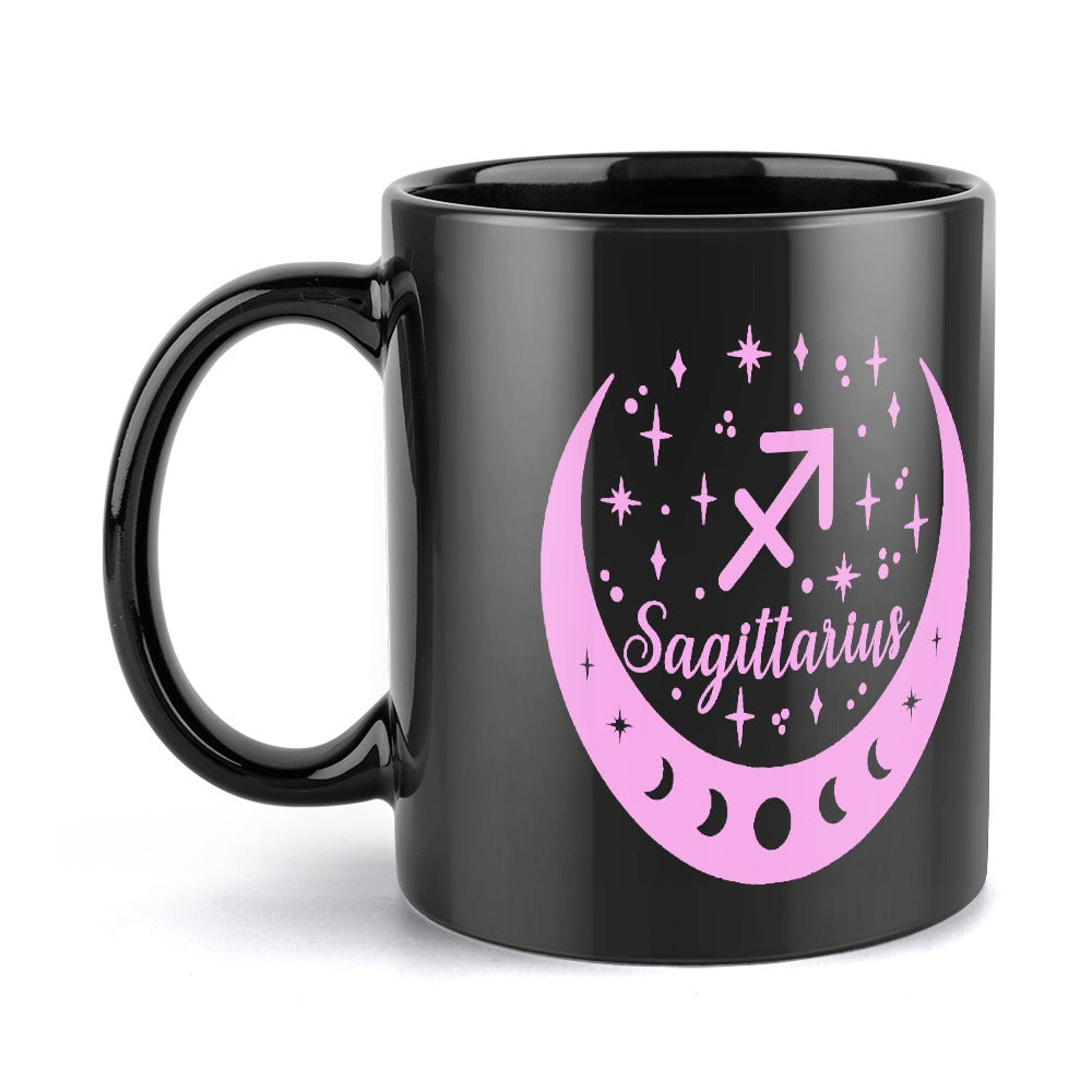 Zodiac Coffee Mug: Sagittarius Edition (Black Edition)