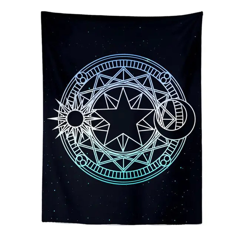 "Moon & Stars Zodiac Tapestry"