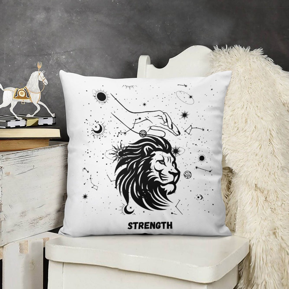 Celestial Plush Throw Pillow Case -  STRENGTH