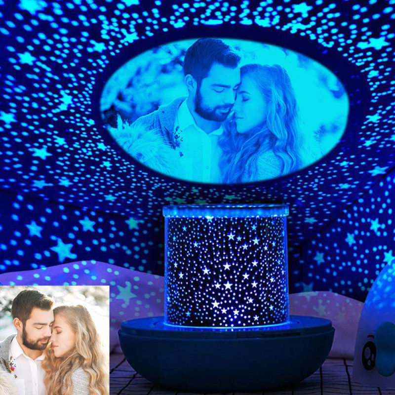 Stellar Custom LED Rotating Star Projection Lamp - Night Light