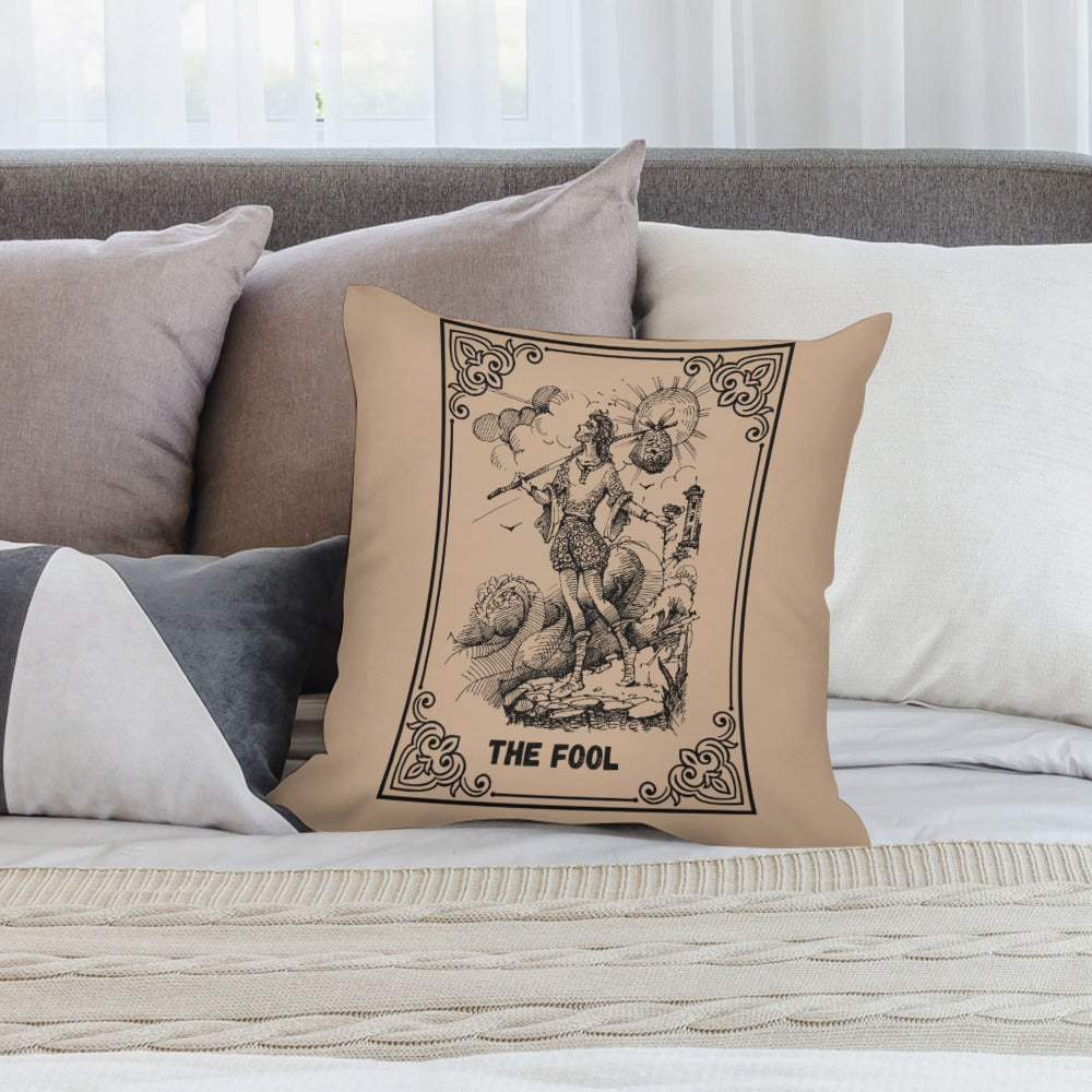 Celestial Plush Throw Pillow Case -  THE FOOL