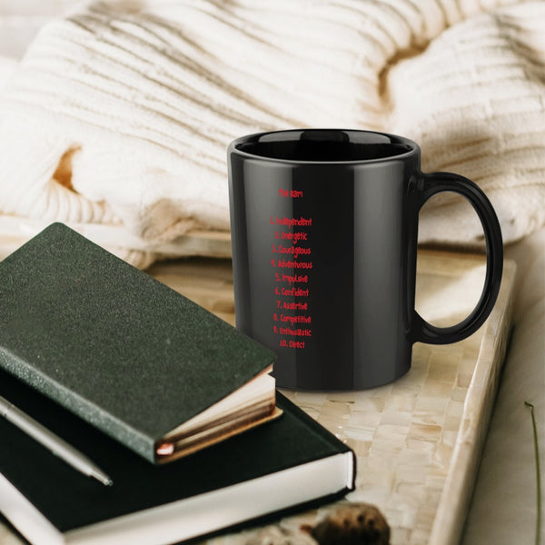 Aries Zodiac Coffee Mug – Black Edition