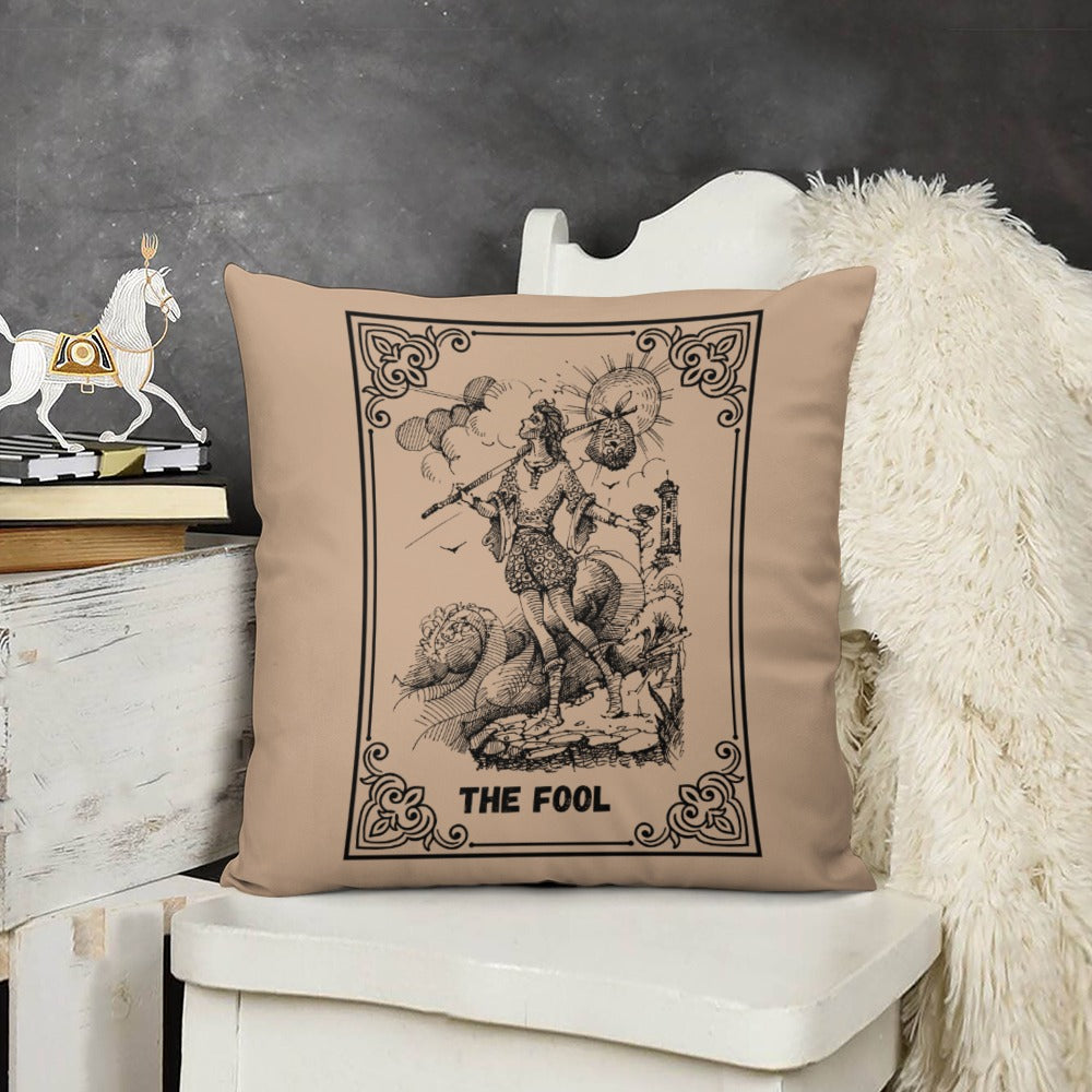 Celestial Plush Throw Pillow Case -  THE FOOL