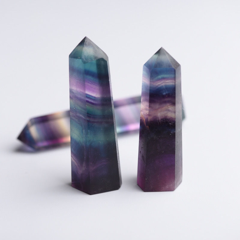 Purple Fluorite Six Prism Column