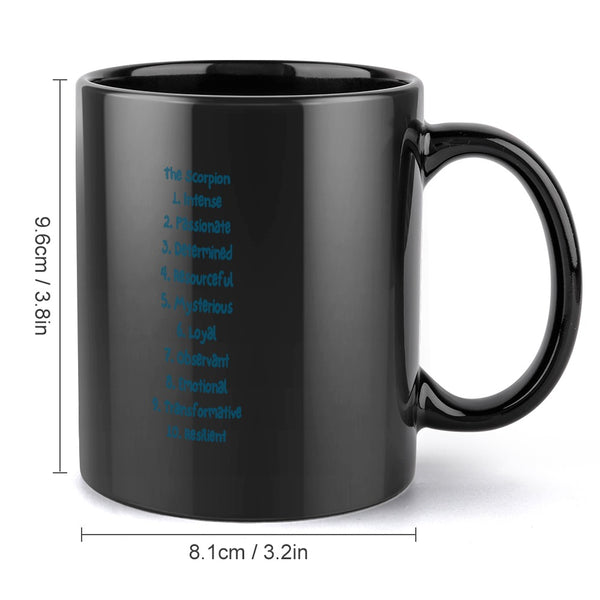 Scorpio Traits Zodiac Mug-- Black Edition