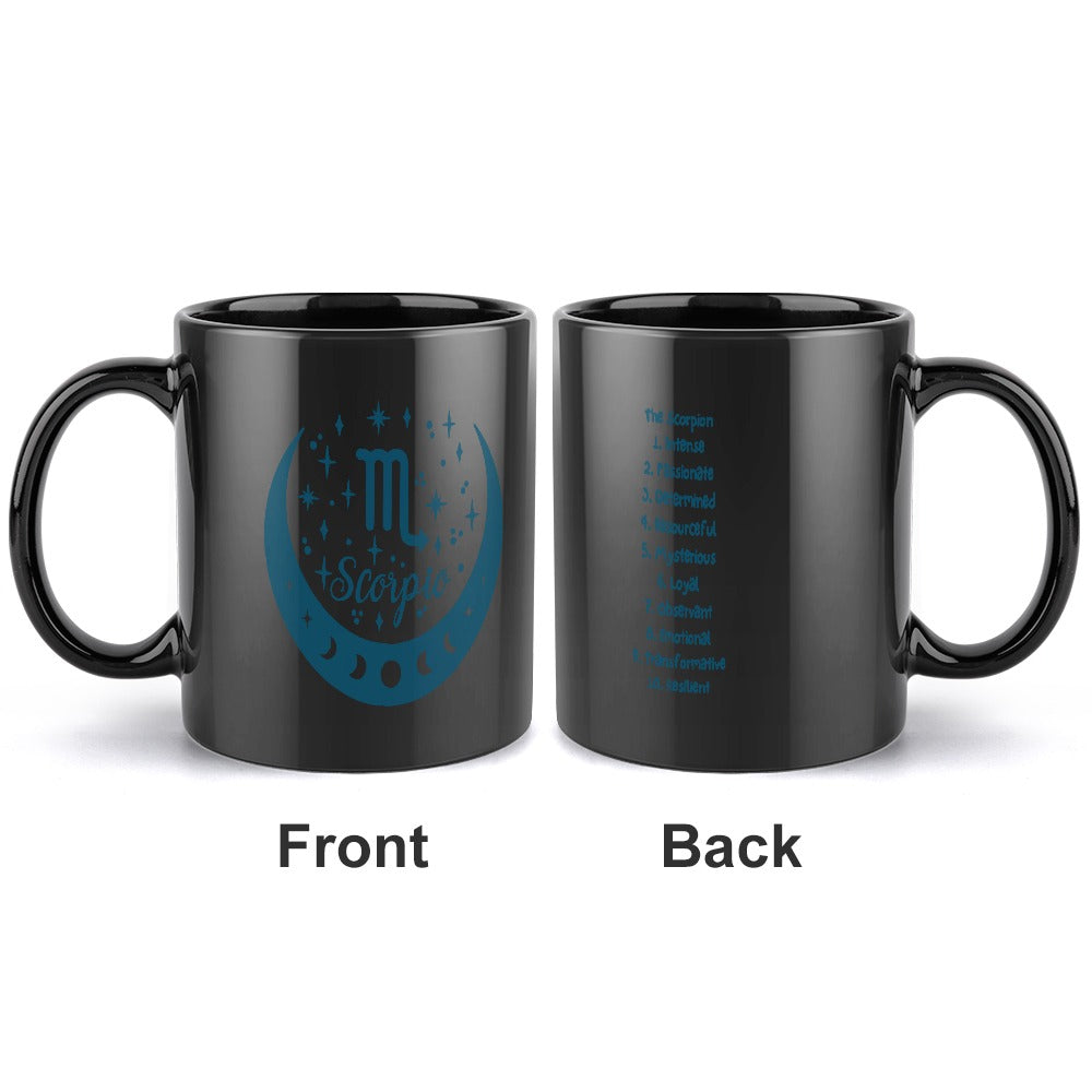 Scorpio Traits Zodiac Mug-- Black Edition