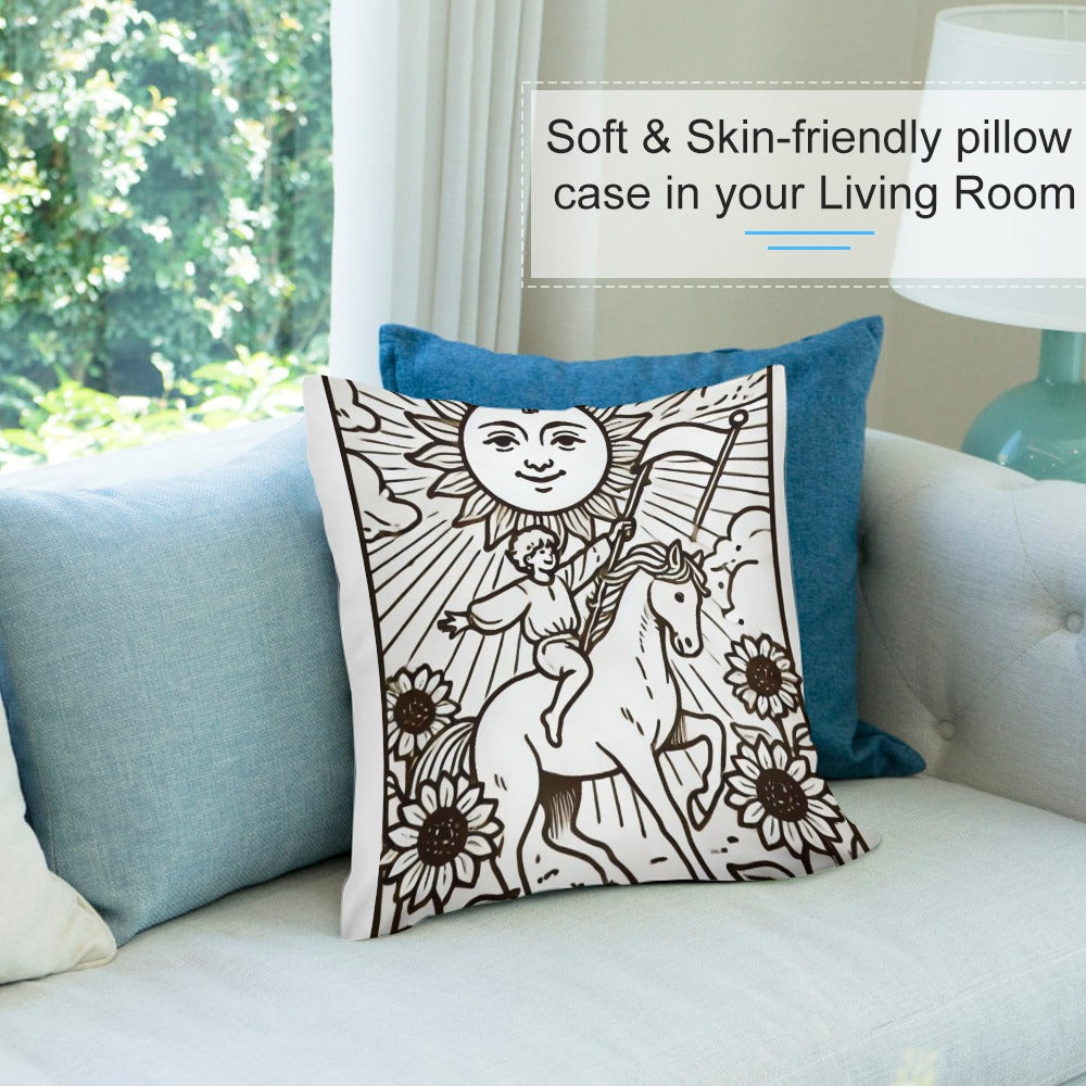 Radiant Sun Tarot Plush Pillowcase