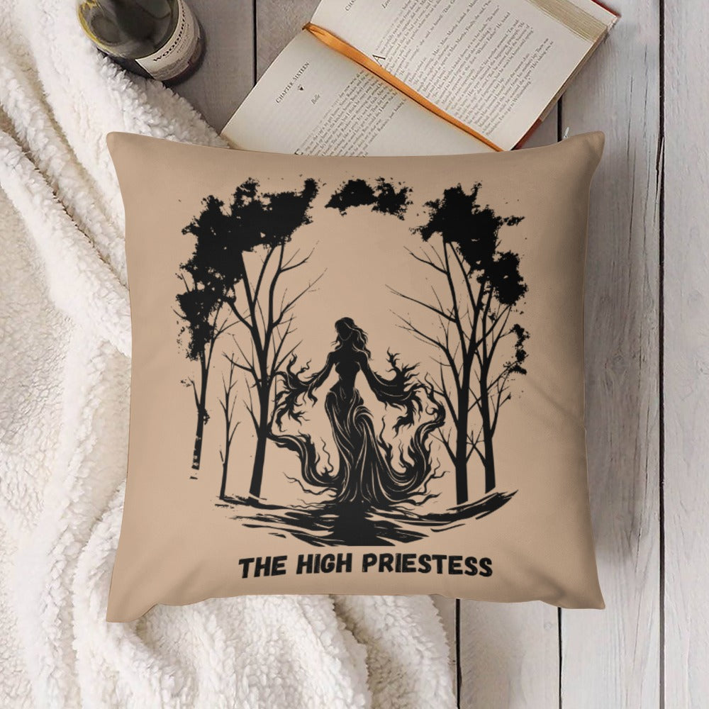 Celestial Plush Throw Pillow Case -  THE HIGH PRIESTESS