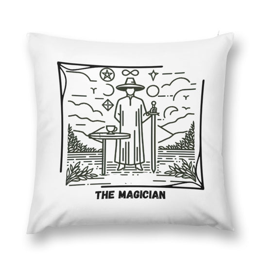 Celestial Plush Throw Pillow Case -  THE MAGICIAN