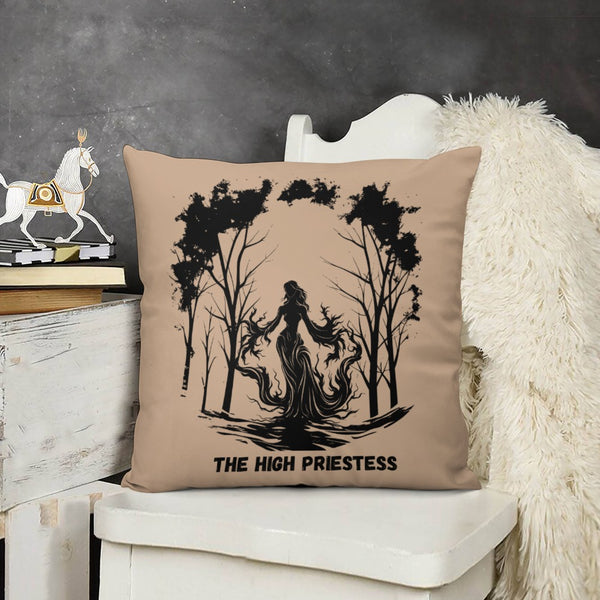 Celestial Plush Throw Pillow Case -  THE HIGH PRIESTESS