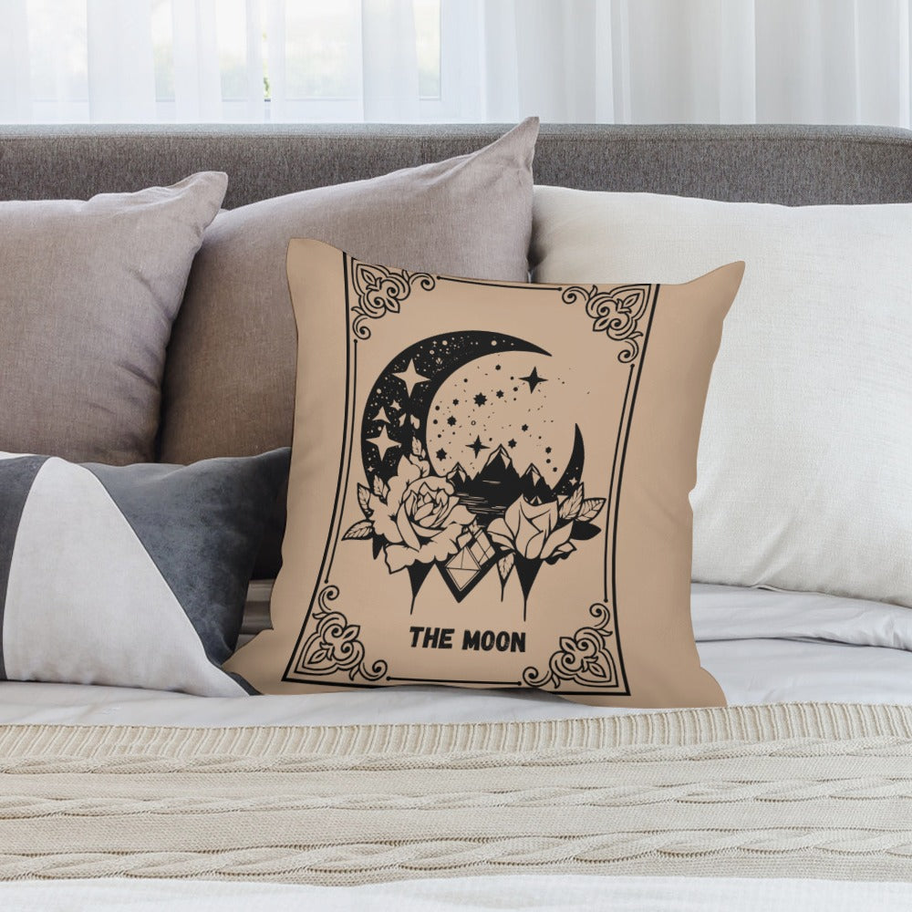 Celestial Plush Throw Pillow Case- THE MOON