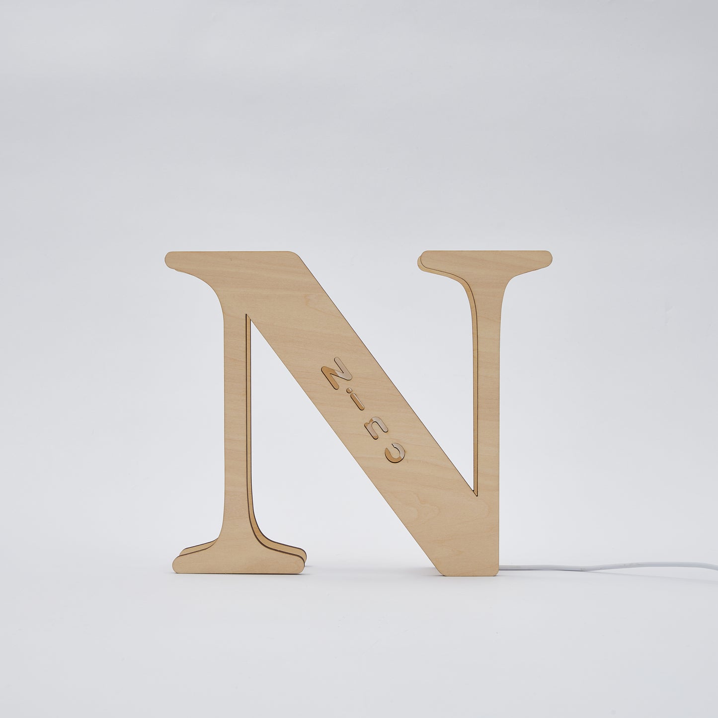 Radiant Custom Wooden Letter Lamp - Personalized Alphabet Night Light 19CM