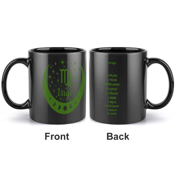 Virgo Traits Zodiac Coffee Mug - Black Edition