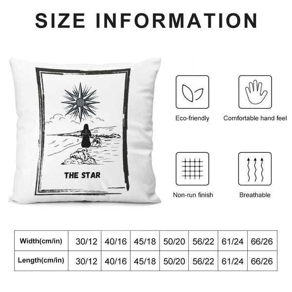 Celestial Plush Throw Pillow Case - THE STAR