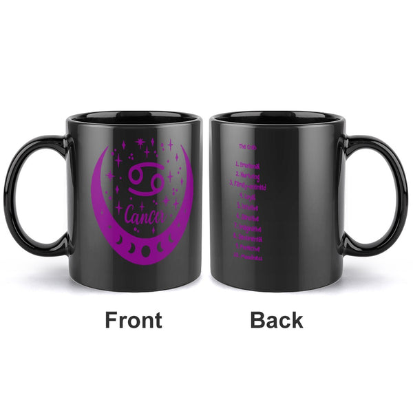 Cancer Zodiac Coffee Mug – Black Edition