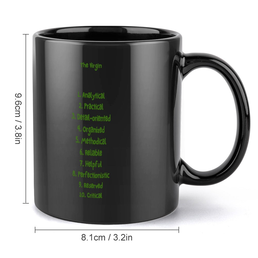 Virgo Traits Zodiac Coffee Mug - Black Edition