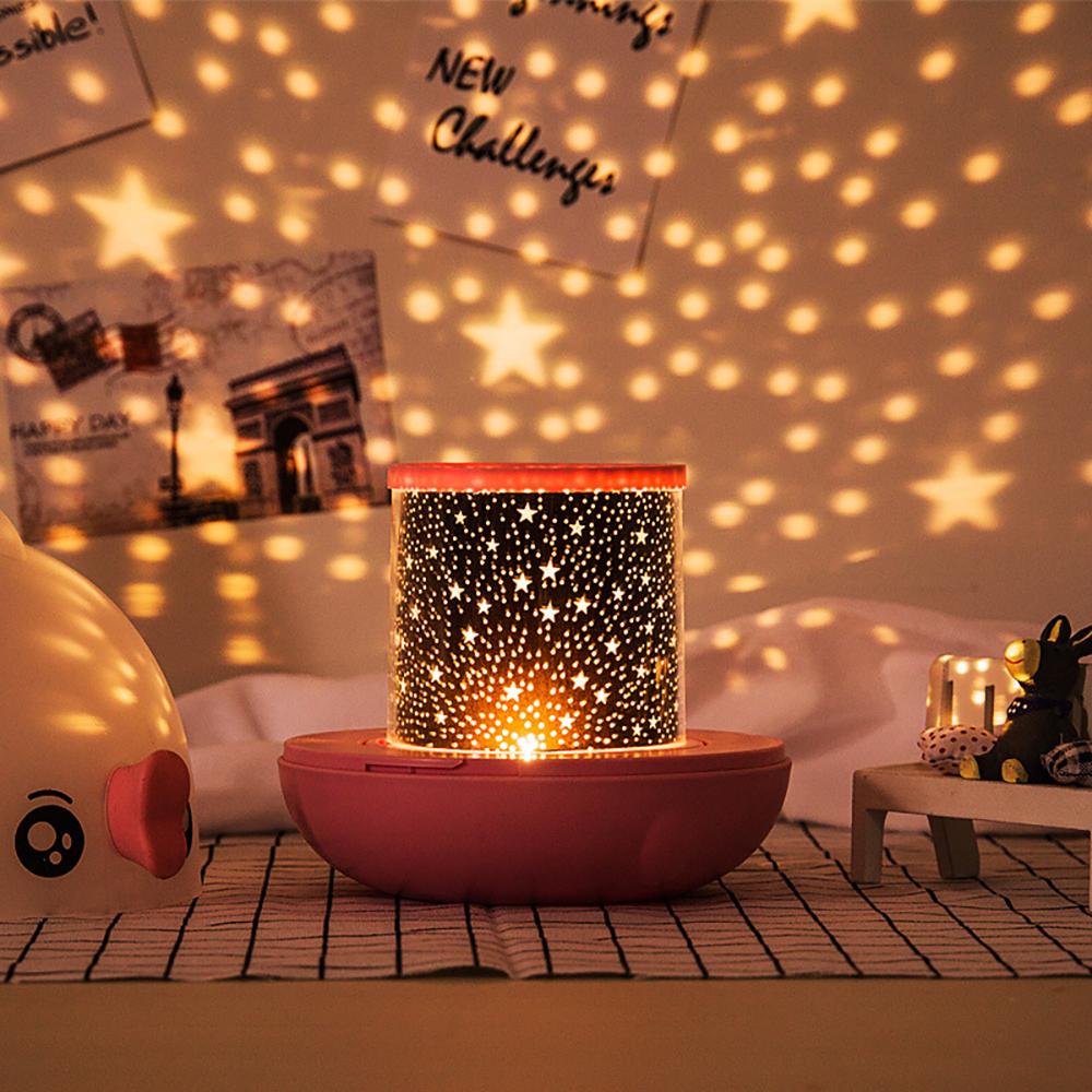 Stellar Custom LED Rotating Star Projection Lamp - Night Light