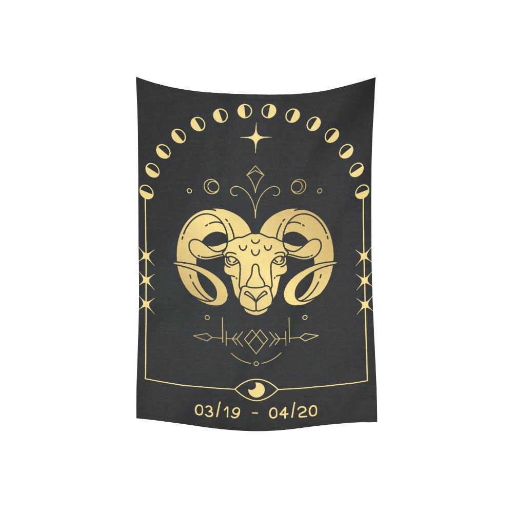 Aries Warrior Gold Tapestry