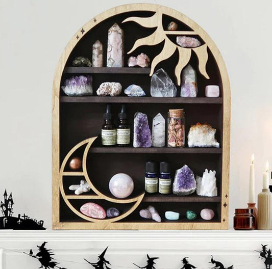 New Moon Crystal Display Frame Home Decoration