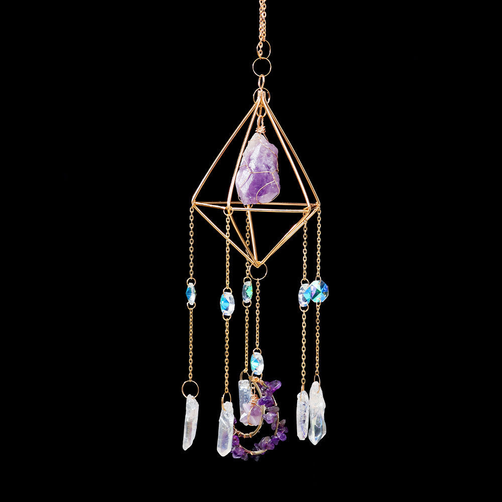 Amethyst Rose Quartz Stone Decor