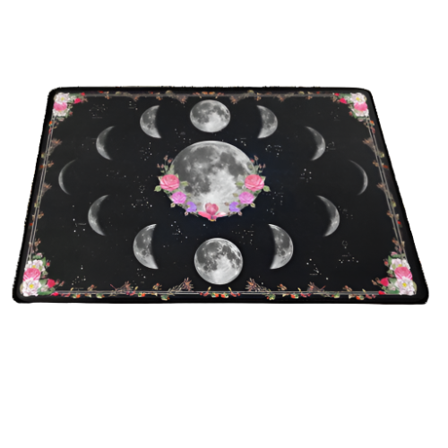 Mystic Black Moon Rug: Gothic Zodiac & Witchcraft Designs