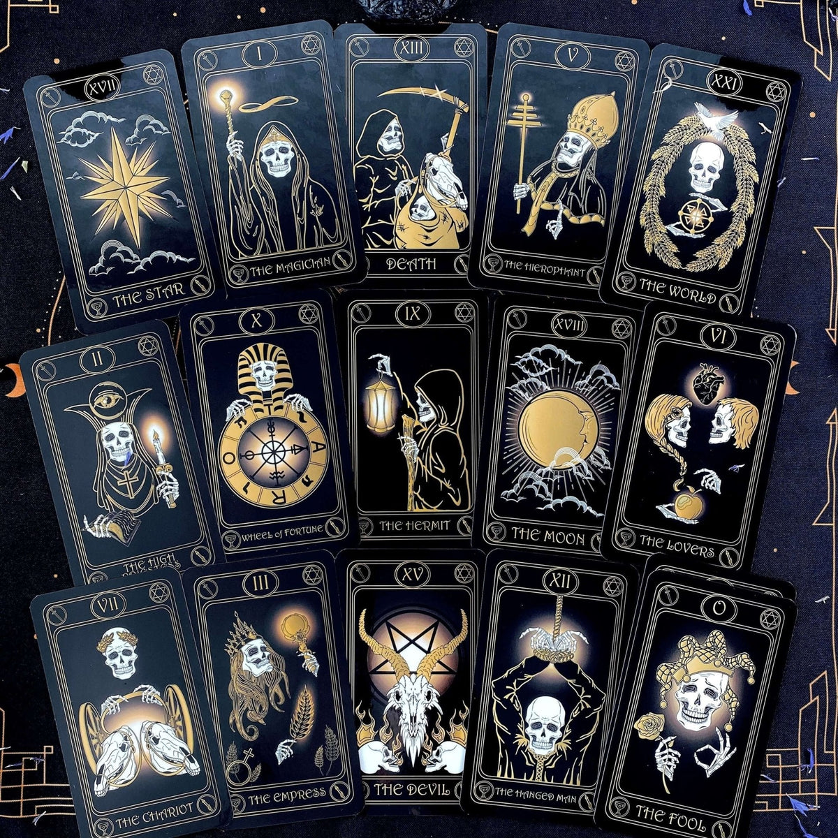 Gold Skull Tarot Deck