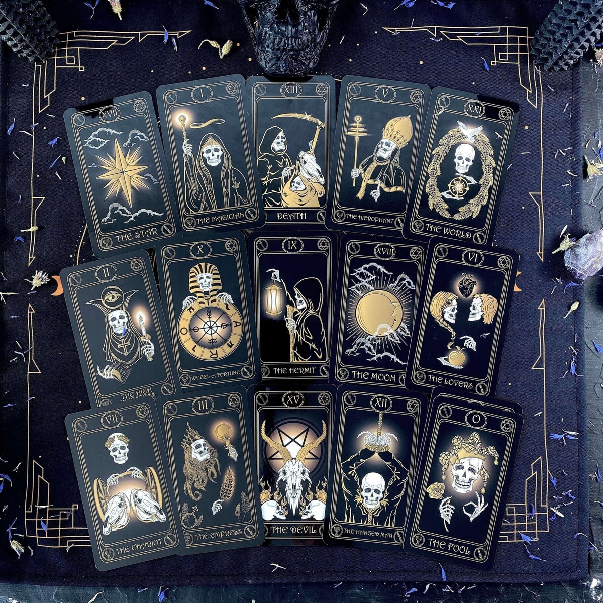 Gold Skull Tarot Deck