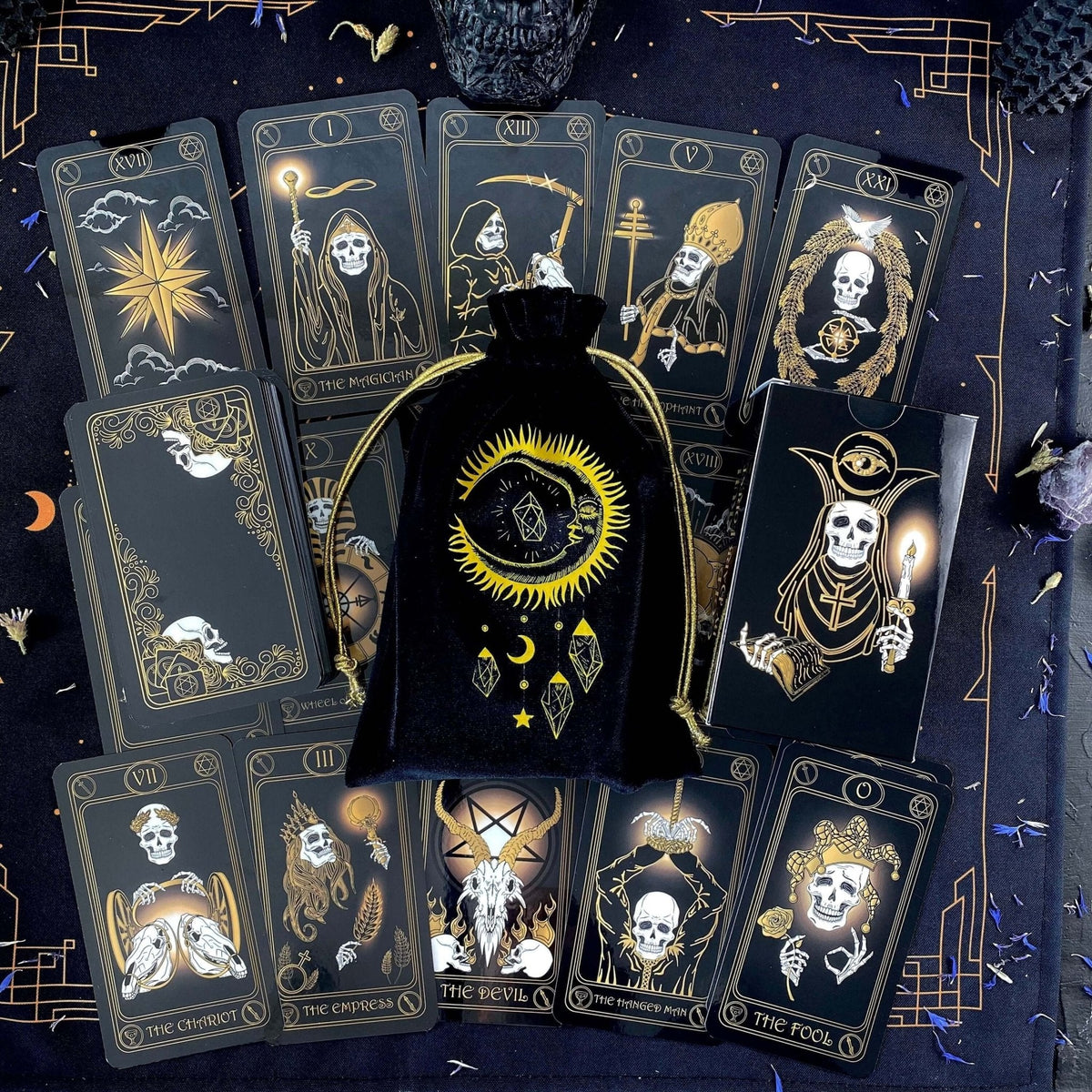 Gold Skull Tarot Deck