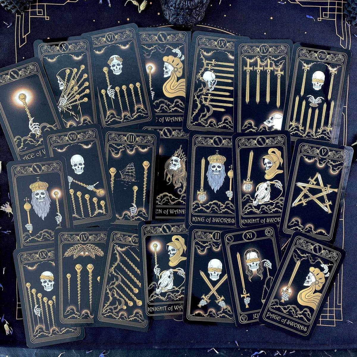 Gold Skull Tarot Deck